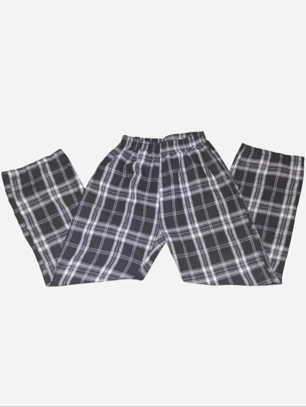 XS-S | black and white plaid flannel pajama pants
